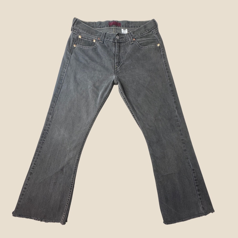 Vintage Levi's Type 1 Jeans Mens 36x32 (38x29) True Boot Cut Grey Frayed Hem